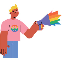 Pride People Man Characters Illustration