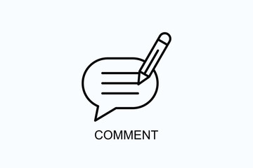 Comment Icon Or Logo Isolated Illustration