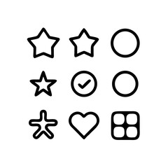 Simple line icons vector