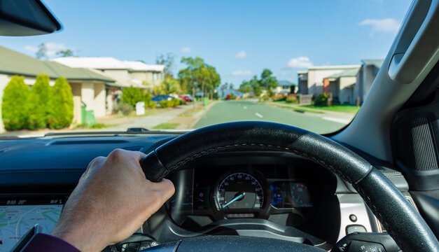 Driving a Car as seen from the Driver's View