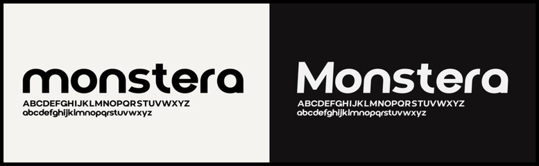 Modern simple sans serif vector font. Alphabet with uppercase, lowercase, number. minimalist and elegant typography.  