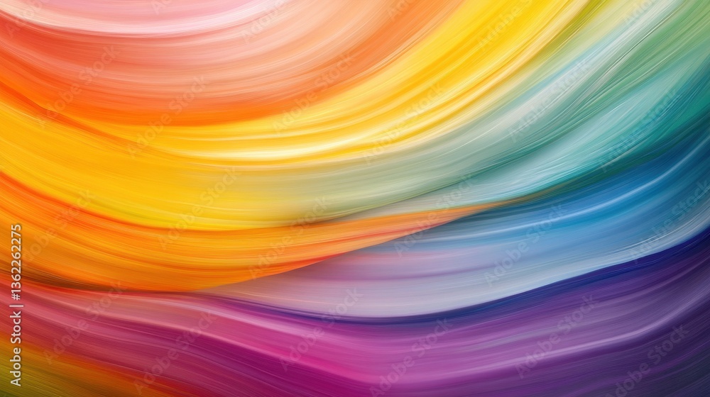 Poster abstract flowing layers creating vivid vibrant colors background for web design and digital art illu