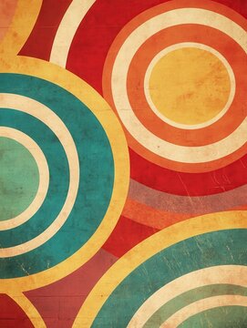 retro background with circles