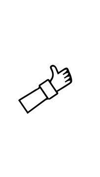mano pulgar arriba 