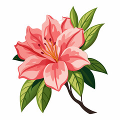 A beautiful azalea flower vector graphic for digital designs and projects.
