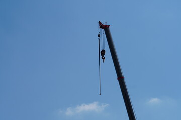 Crane construction artistic shadow