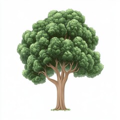 An illustration of a green tree on a white background