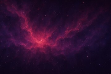Naklejka premium Vibrant red nebula in deep space