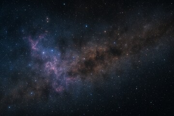 Dark nebula and star field in deep space