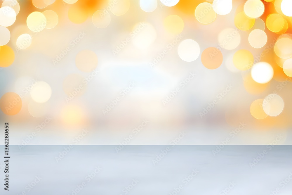 Poster blurred light background with bokeh effect