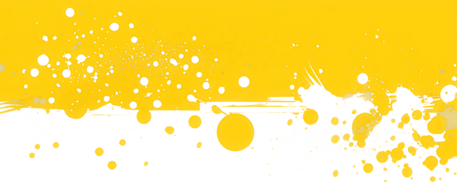 abstract yellow dots pattern isolated on white or transparent png