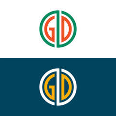 Fototapeta premium GD DG letter logo design