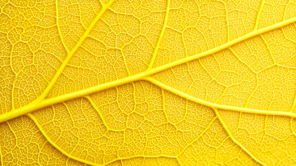 Obraz premium Intricate Close-Up of Autumn Leaf Highlighting Xanthophyll Pigments and Natural Seasonal Changes