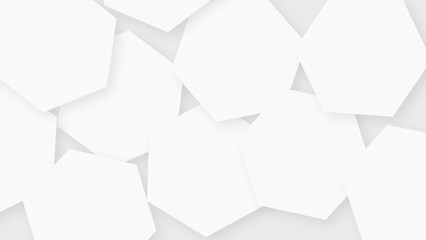 Abstract White Hexagon Pattern Design Modern Background Minimalist Geometric Shapes Clean Simple Elegant Texture Overlay Subtle Shadows
