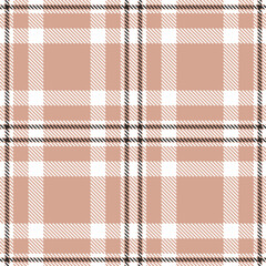 Modern Seamless Tartan in Bright Pinkish Tan tones Textile Design
