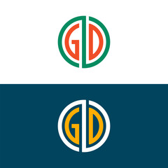 Fototapeta premium GO OG letter logo design