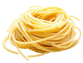 Isolated Pile of Spaghetti Pasta