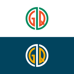 Fototapeta premium GQ QG letter logo design