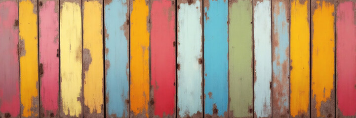 Background of Old Painted Boards