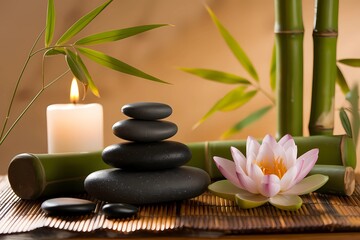 Zen Spa Still Life for Relaxation, Balance, and Mindfulness
