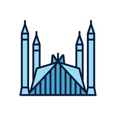 Obraz premium Faisal mosque Vector icon