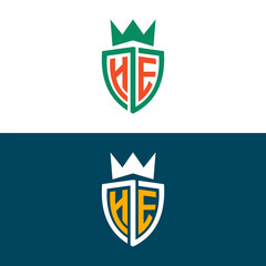 HE EH letter logo design