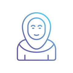 Obraz premium Muslimah Vector icon