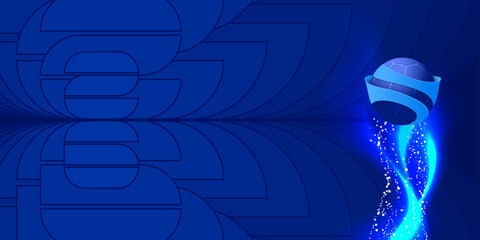 Soccer blue background, vector illustration