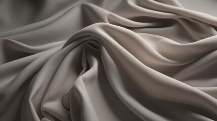 Obraz premium Elegant beige fabric with soft flowing texture