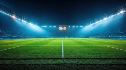 Fototapeta premium Empty stadium at night