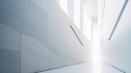 Obraz premium Minimalist architectural interior with natural light.