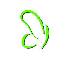 Fototapeta premium Black and white swith butterfly 