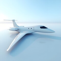Naklejka premium Futuristic Aircraft Concept with Sleek Aerodynamics