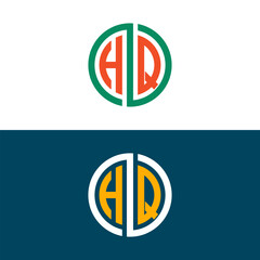 Fototapeta premium HQ QH letter logo design