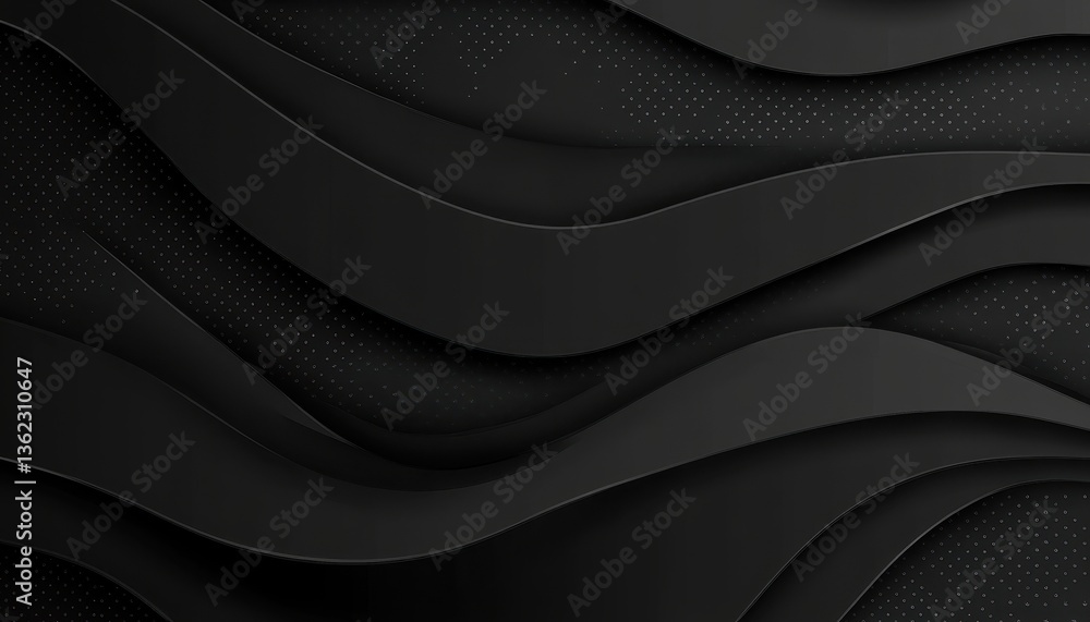 Aufkleber abstract black wave background with subtle glitter