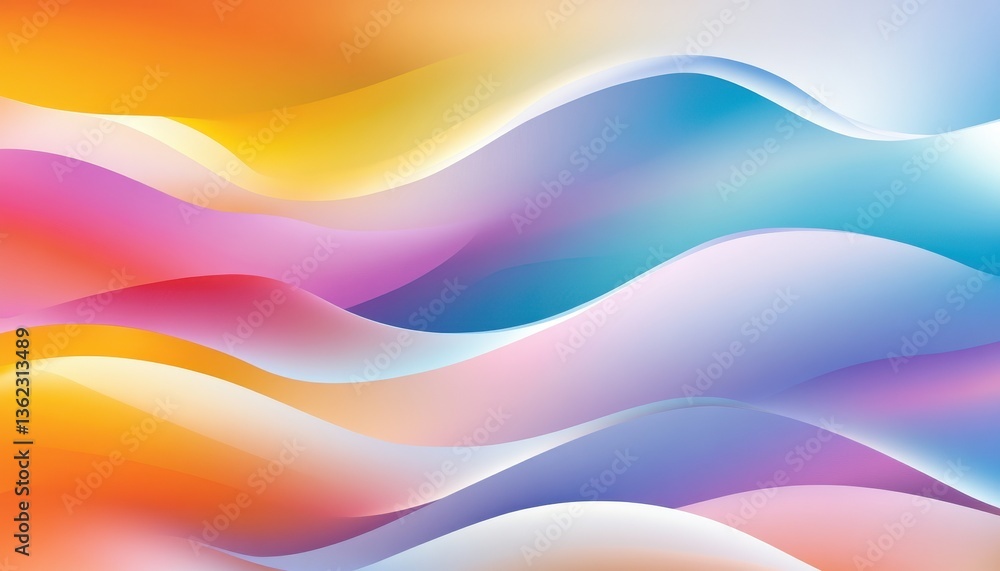 Poster abstract colorful wave background with gradient texture