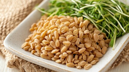 Germinated Fenugreek Seeds with Sprouts Displaying Nutritional Value Culinary Potential