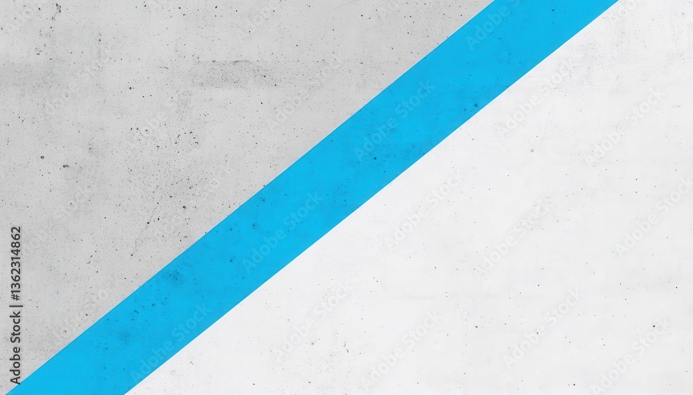 Poster abstract diagonal blue line on grey and white textured background