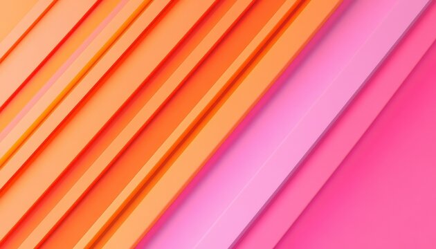 Abstract Diagonal Lines Orange Pink Gradient Background