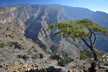Omans Canyon Wadi Nakhr in the Jabal Shams mountains