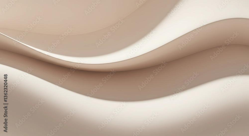 Aufkleber abstract beige fabric with soft waves and smooth texture