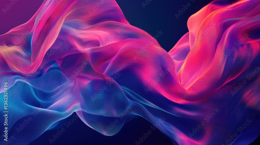 Poster modern digital abstract 3d background. copy space. based on generative ai illustration