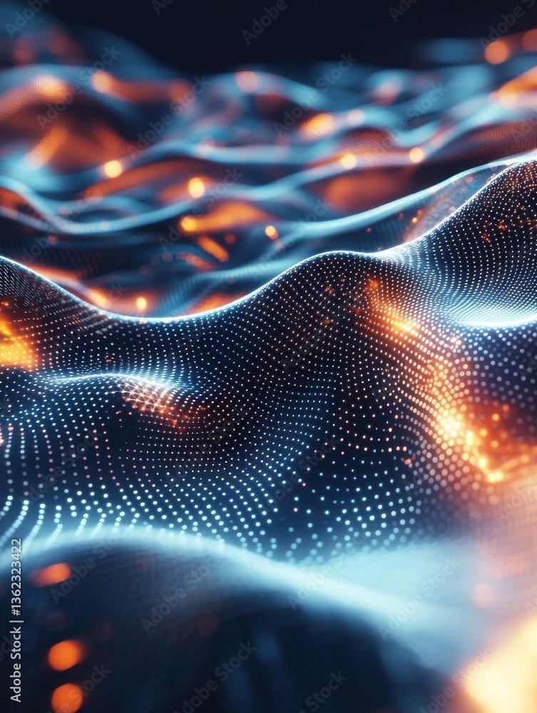 Poster modern digital abstract 3d background. can be used in the description of network abilities, technolo