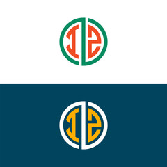 Naklejka premium IS SI letter logo design