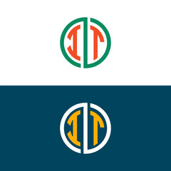 Fototapeta premium IT TI letter logo design