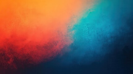 Fototapeta premium A vibrant blue to orange gradient with subtle texture, perfect for a dynamic background