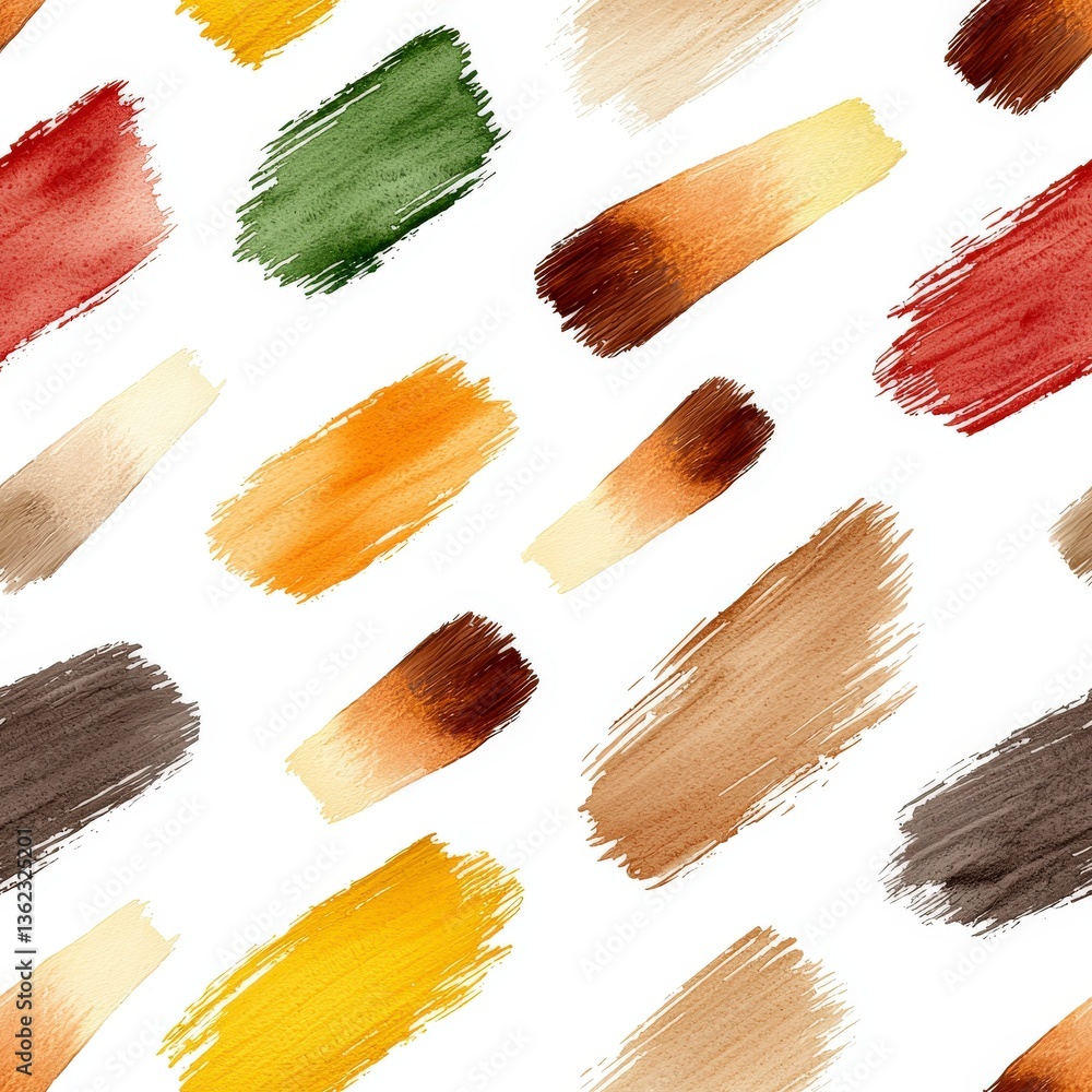 Poster brushstroke of color: an abstract artistic creation featuring a vibrant collection of brushstrokes i