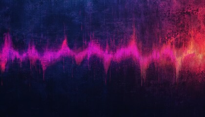 Abstract Pink And Purple Sound Wave Visualization On Dark Background