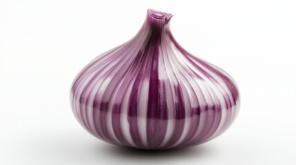 Fototapeta premium Set of Delicious Red Onions, Isolated White Background