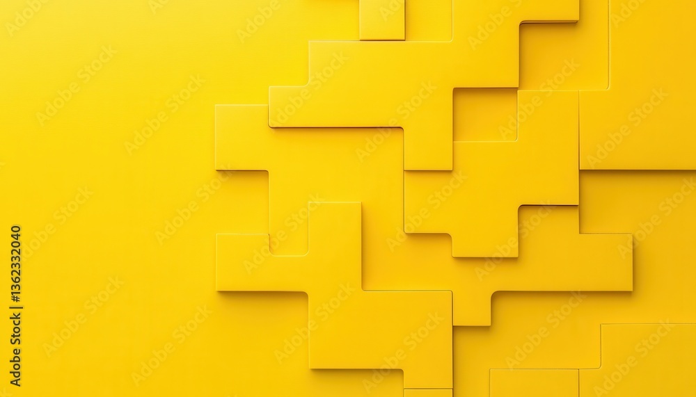 Poster abstract yellow geometric blocks background texture